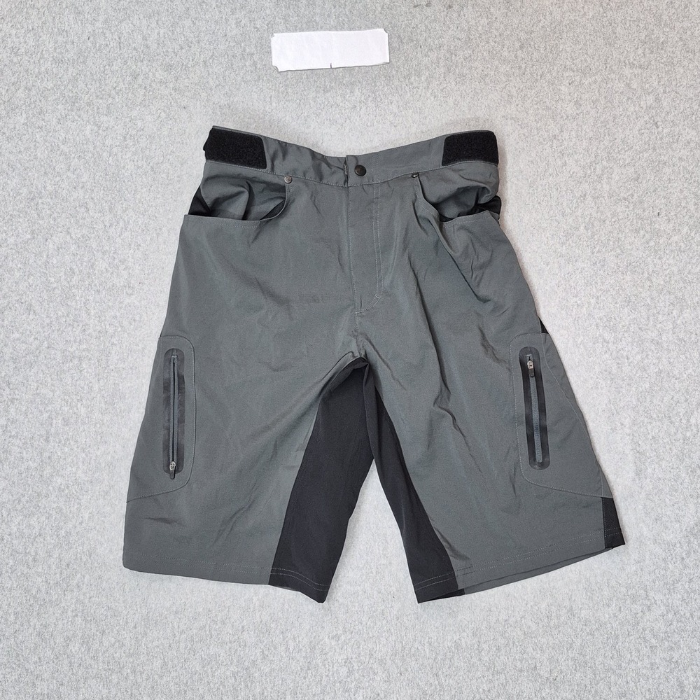 ZOIC Ether 9 Men Activewear Shorts M Gray Cargo Mountain Bike 11"